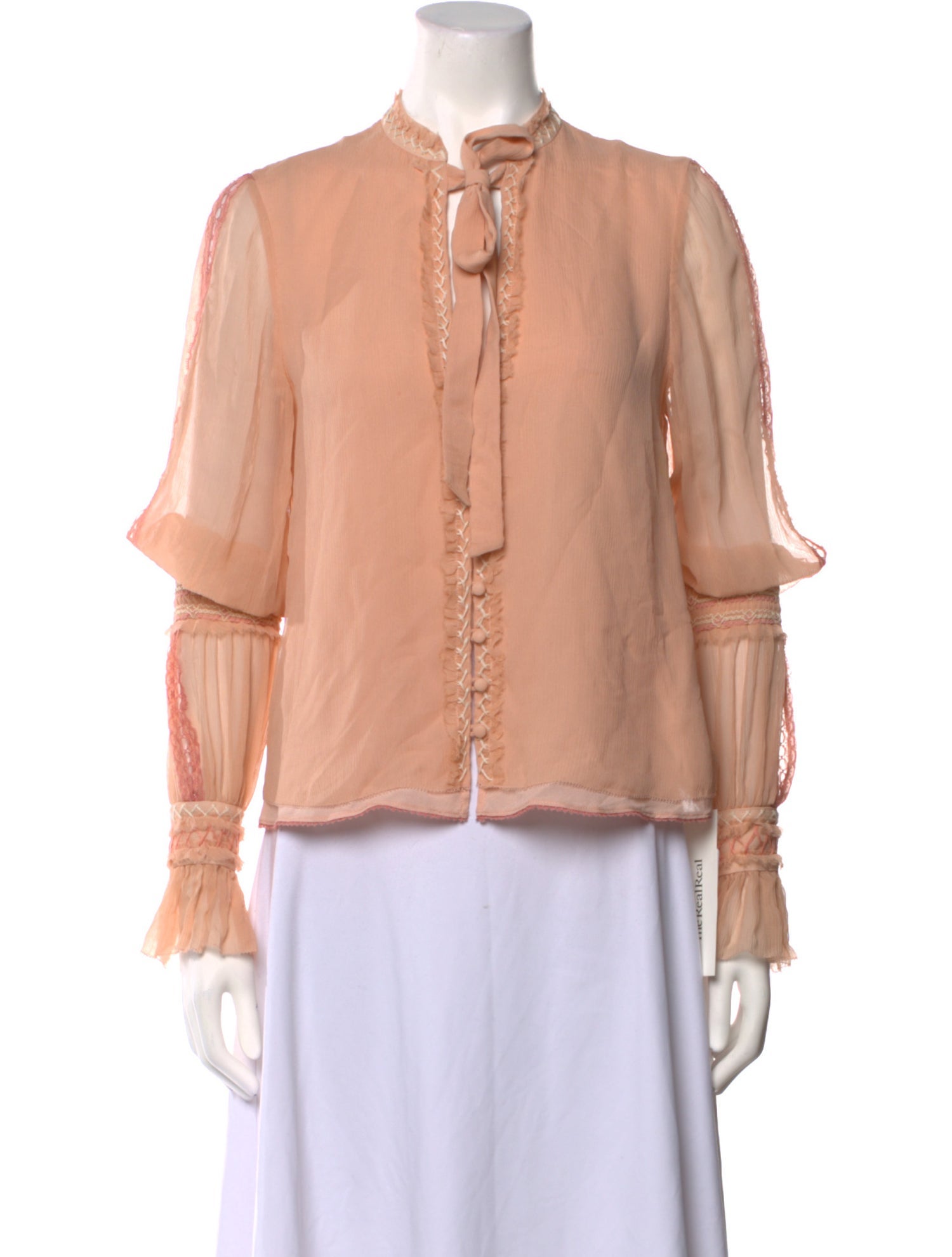 Jonathan Simkhai Silk Mock Neck Blouse