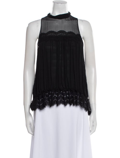 Jonathan Simkhai Mock Neck Sleeveless Blouse