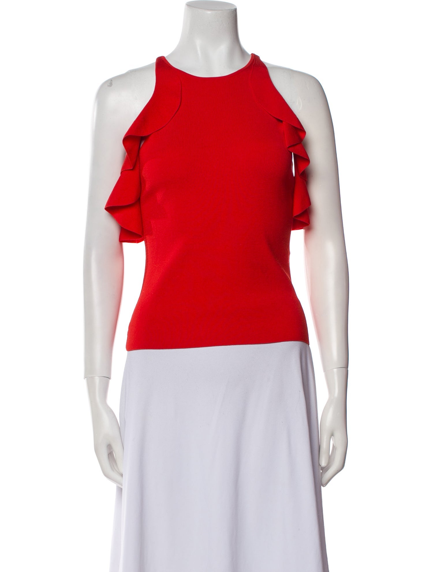 Jonathan Simkhai Crew Neck Sleeveless Crop Top