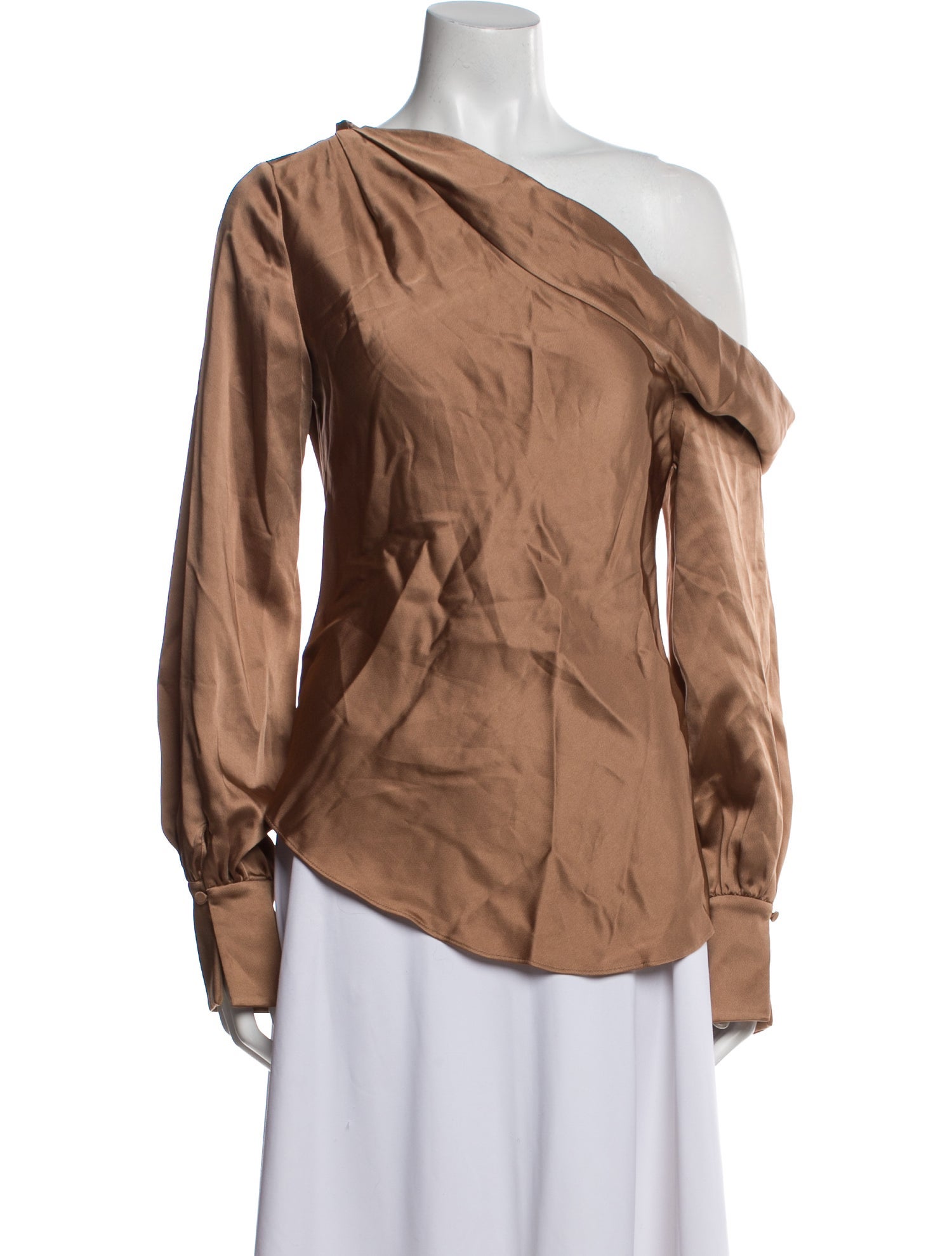 Jonathan Simkhai One-Shoulder Long Sleeve Blouse w/ Tags