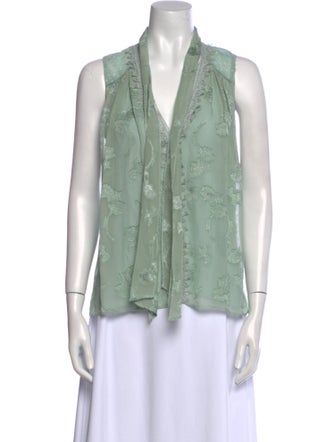 Jonathan Simkhai V-Neck Sleeveless Blouse