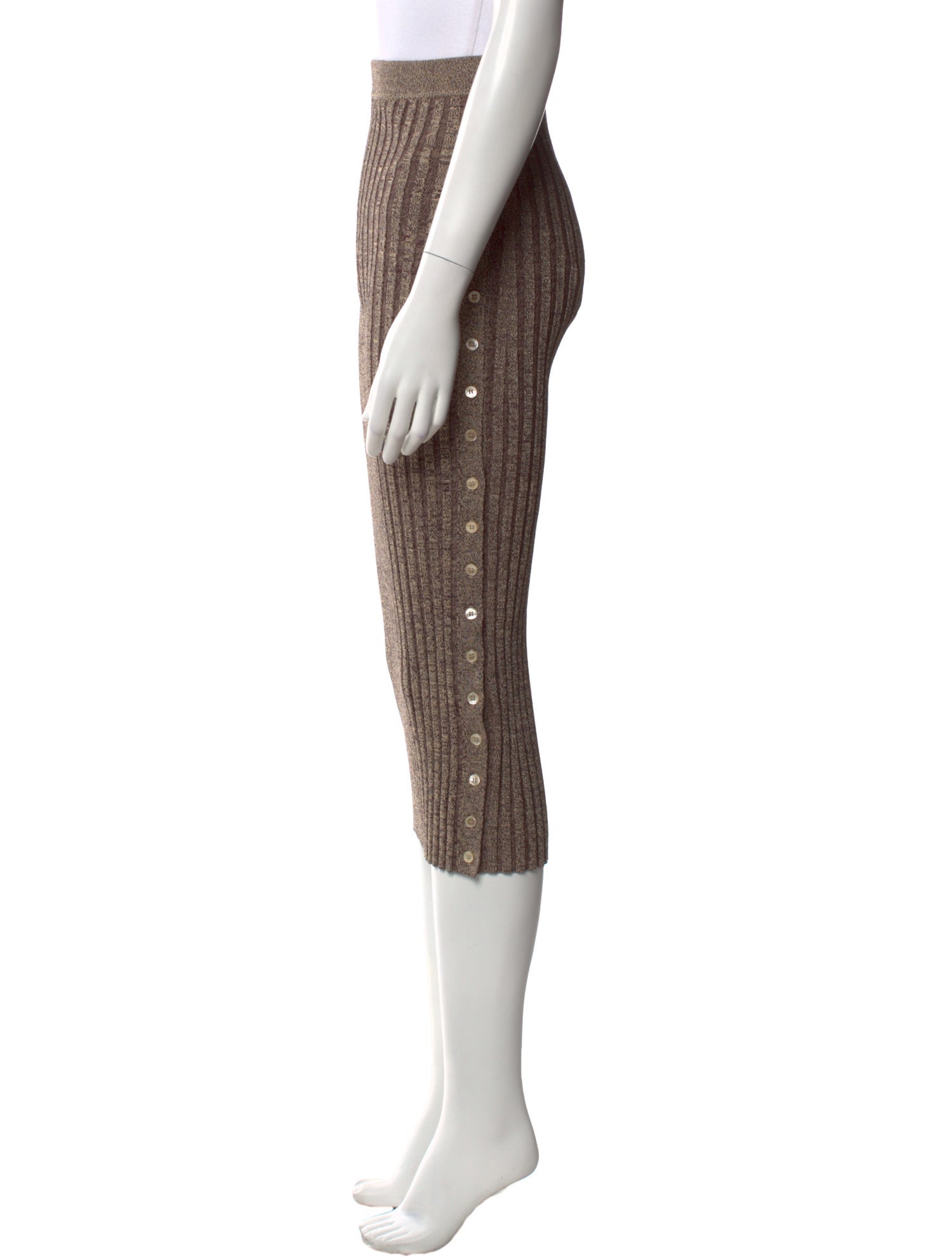 Jonathan Simkhai Pleated Accents Midi Length Skirt