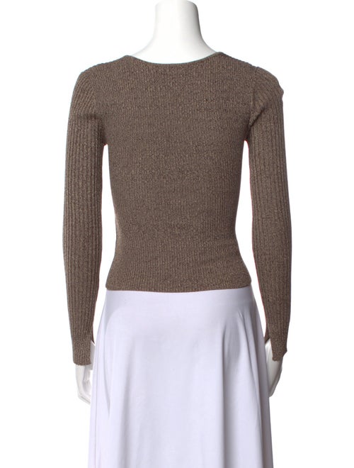 Jonathan Simkhai Square Neckline Long Sleeve Crop Top