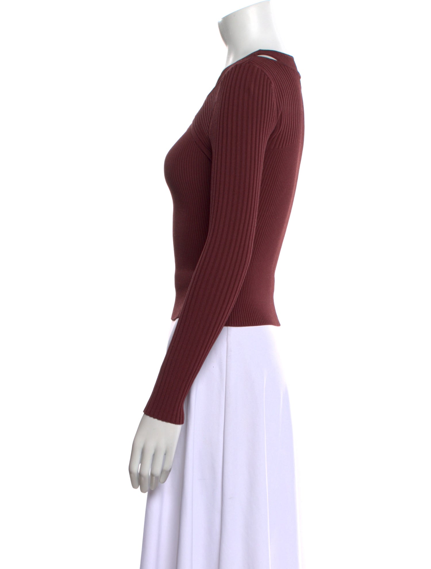 Jonathan Simkhai Square Neckline Long Sleeve Crop Top