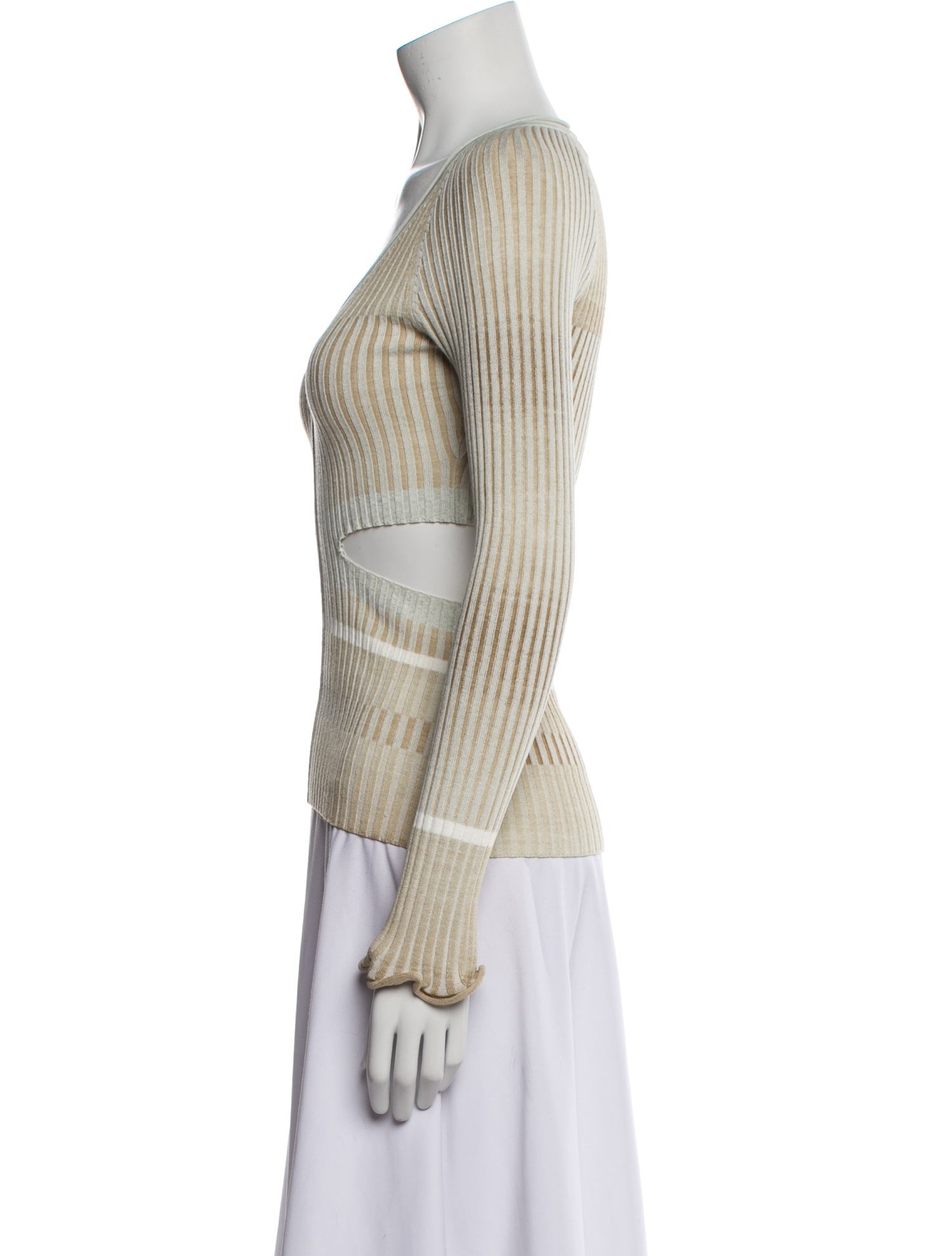 Jonathan Simkhai Striped V-Neck Top