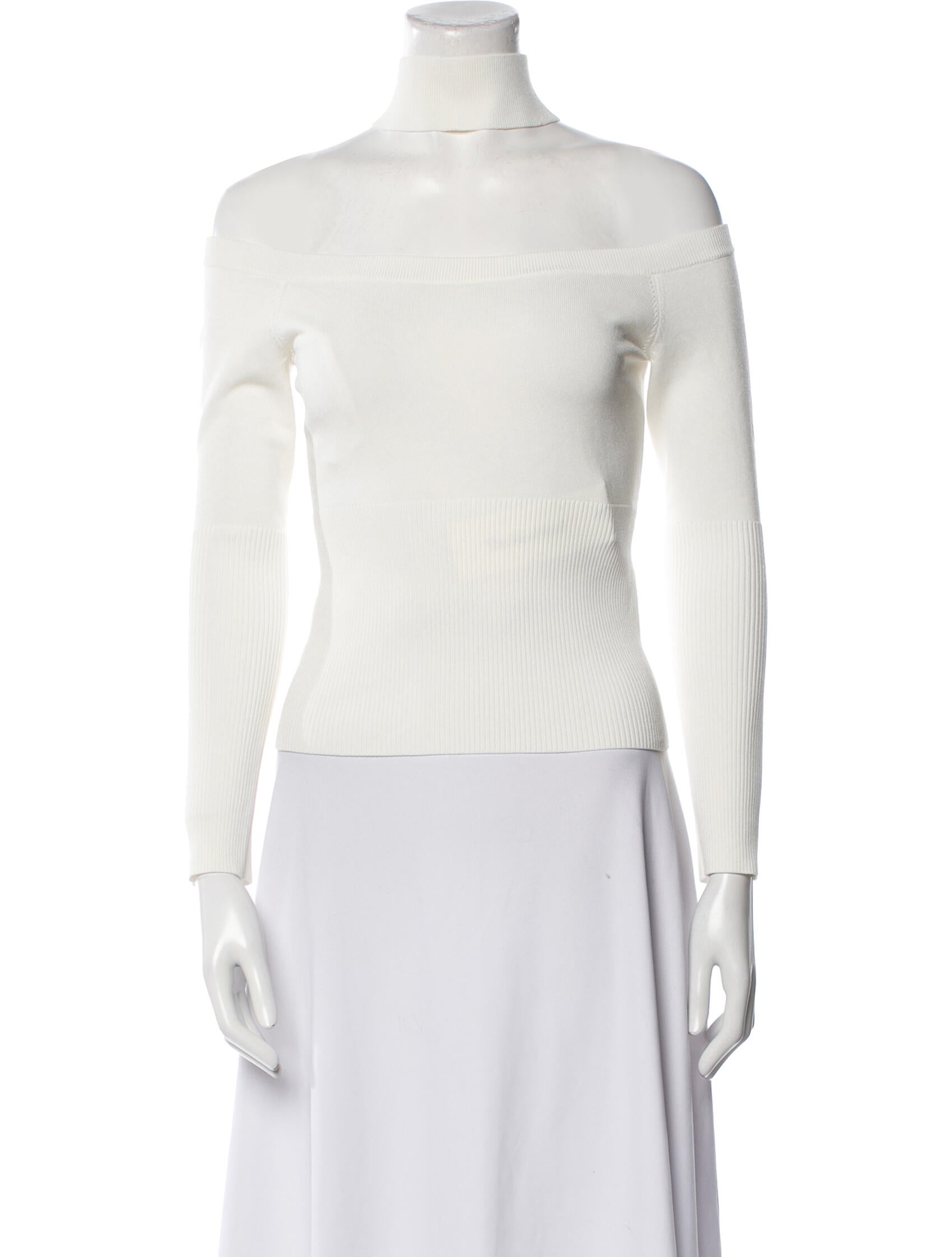 Jonathan Simkhai Off-The-Shoulder Long Sleeve Crop Top