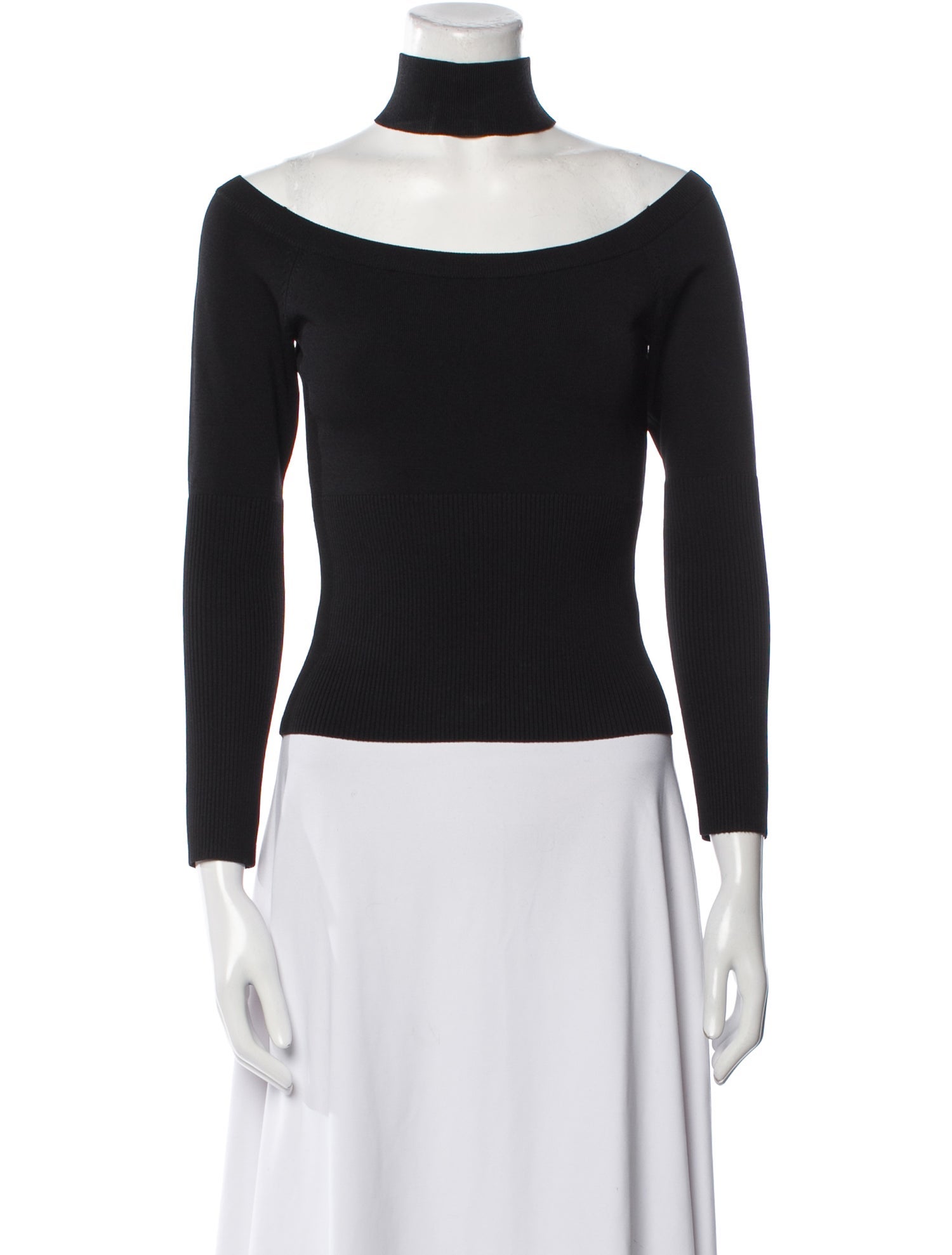 Jonathan Simkhai Bateau Neckline Long Sleeve Top