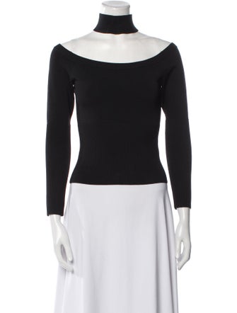 Jonathan Simkhai Bateau Neckline Long Sleeve Top