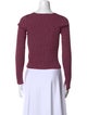 Jonathan Simkhai Square Neckline Long Sleeve Crop Top