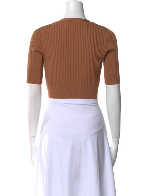 Jonathan Simkhai V-Neck Short Sleeve Crop Top