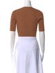Jonathan Simkhai V-Neck Short Sleeve Crop Top
