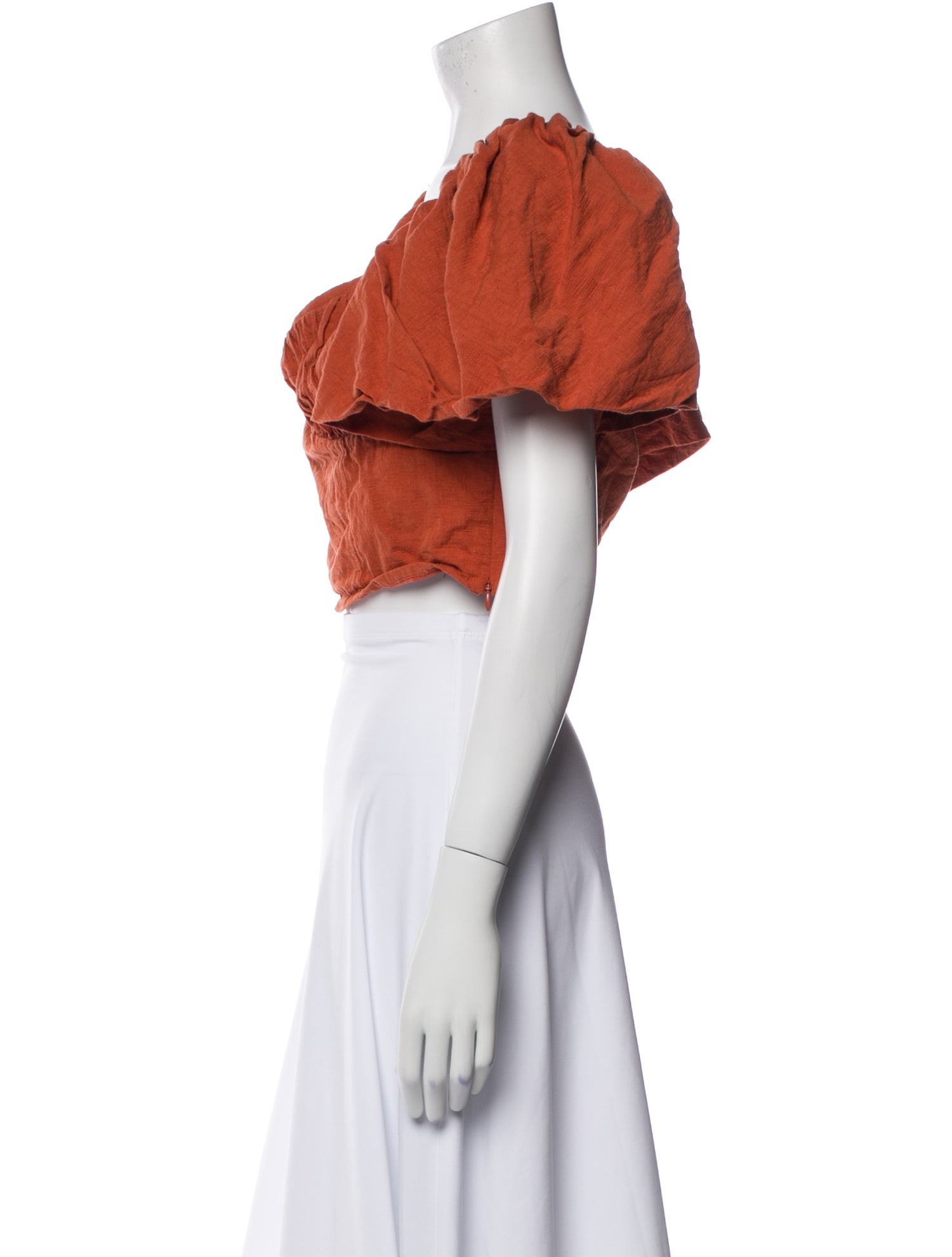 Jonathan Simkhai V-Neck Short Sleeve Crop Top