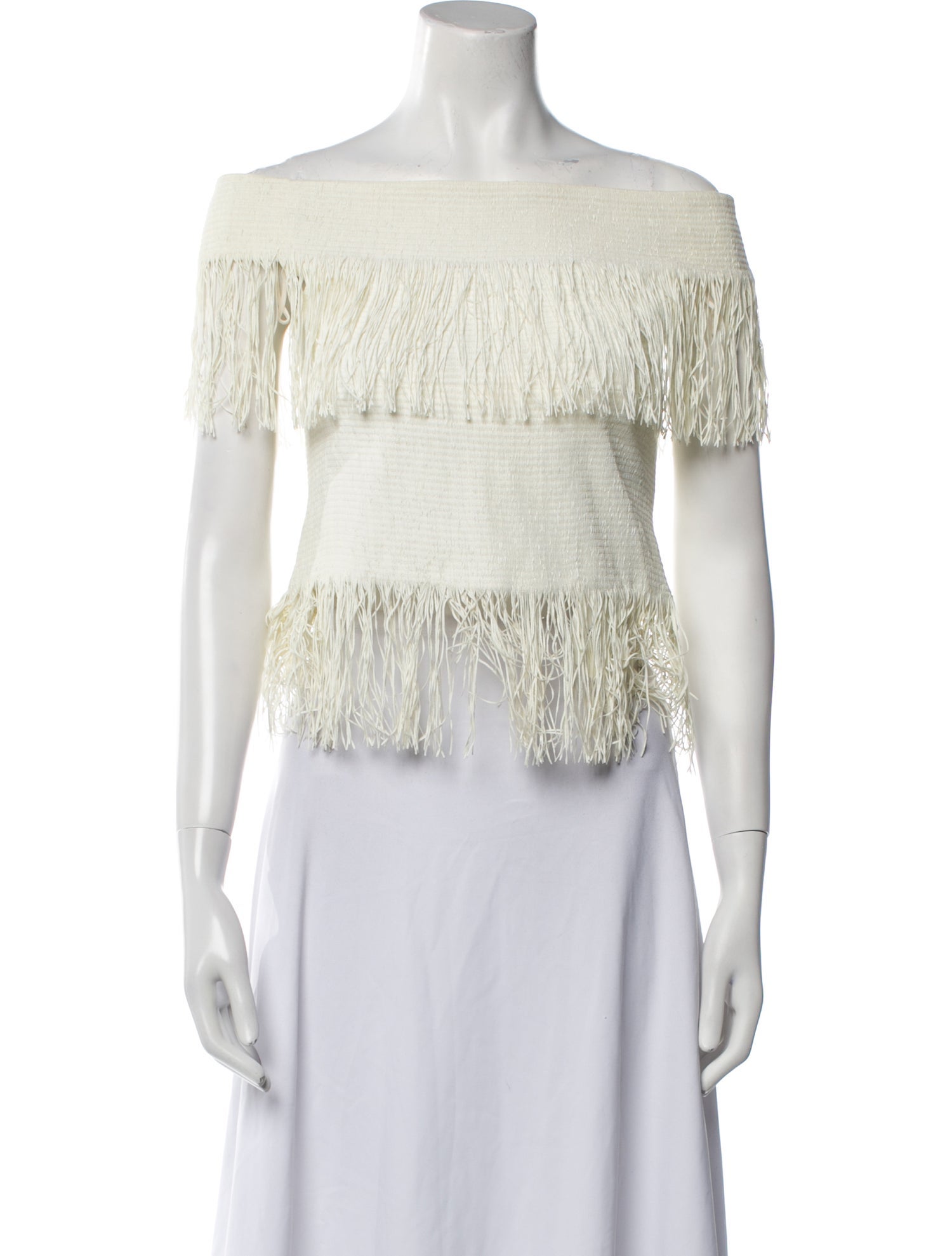 Jonathan Simkhai Off-The-Shoulder Short Sleeve Crop Top