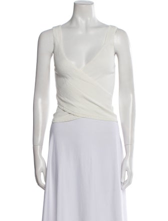 Jonathan Simkhai V-Neck Sleeveless Crop Top