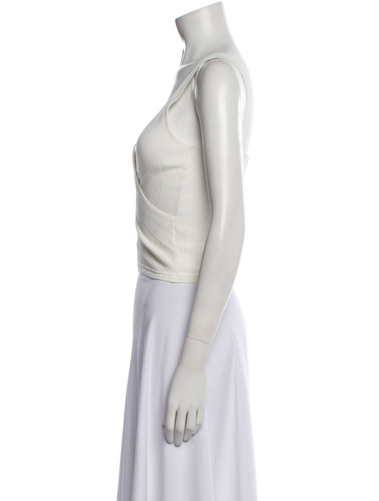 Jonathan Simkhai V-Neck Sleeveless Crop Top