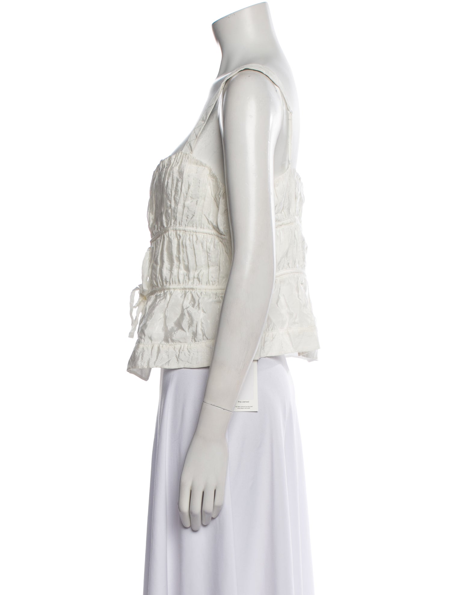 Jonathan Simkhai Square Neckline Sleeveless Crop Top