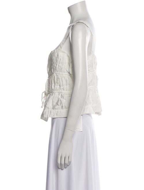 Jonathan Simkhai Square Neckline Sleeveless Crop Top