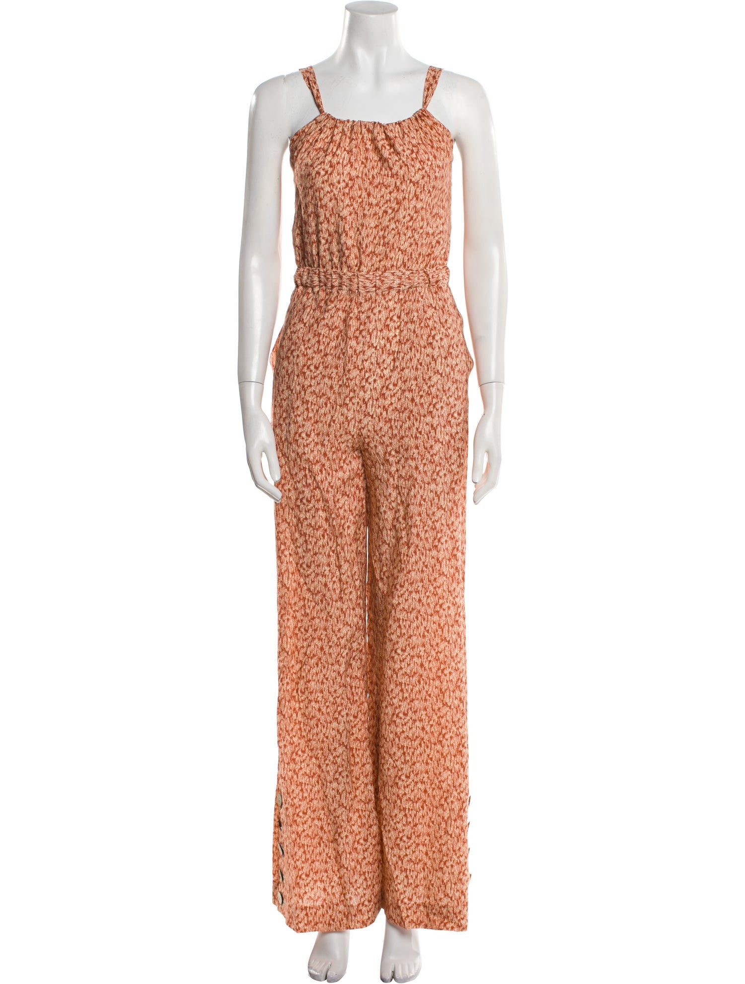Jonathan Simkhai Floral Print Square Neckline Jumpsuit