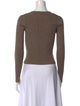 Jonathan Simkhai Square Neckline Long Sleeve Crop Top