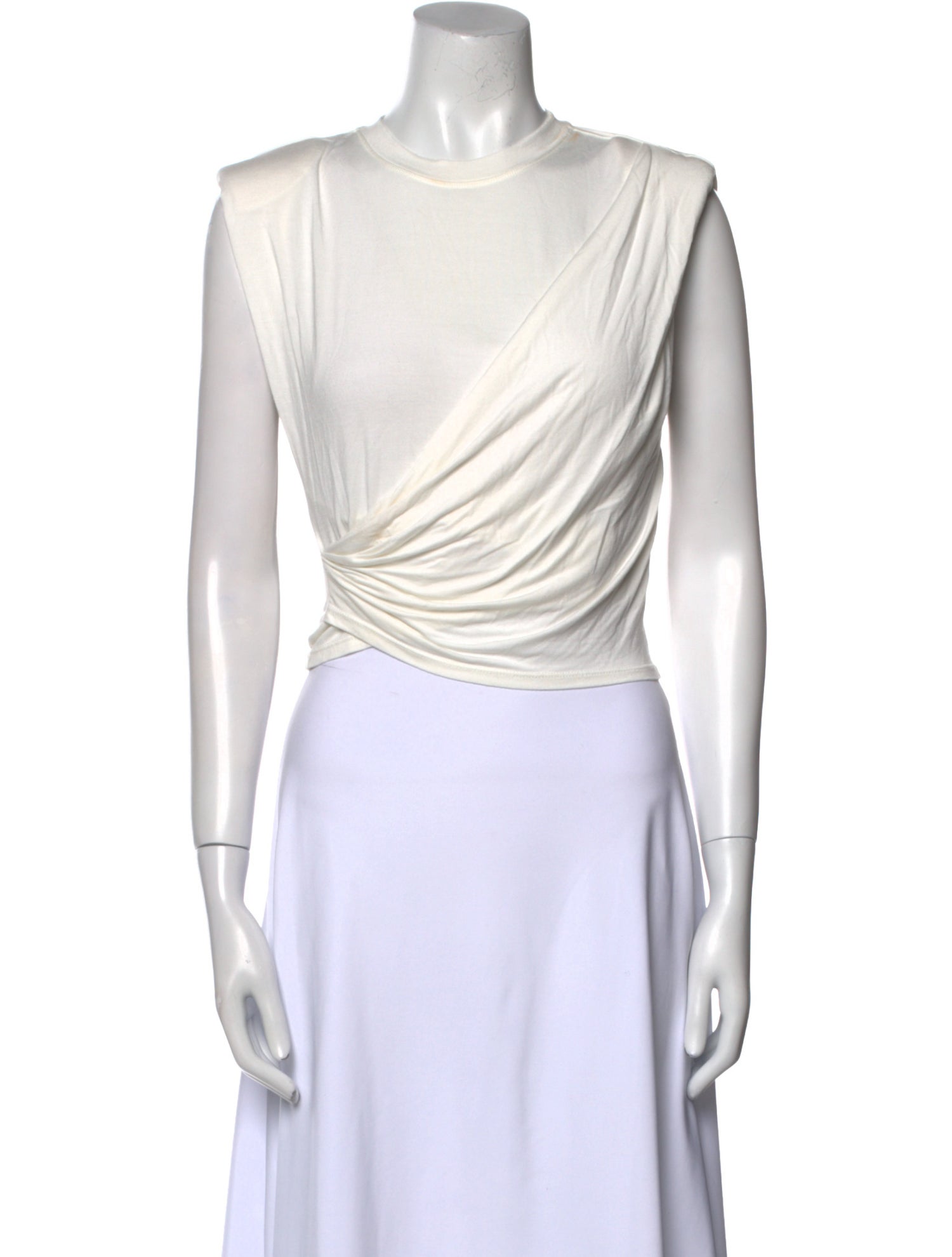 Jonathan Simkhai Cowl Neck Sleeveless Crop Top