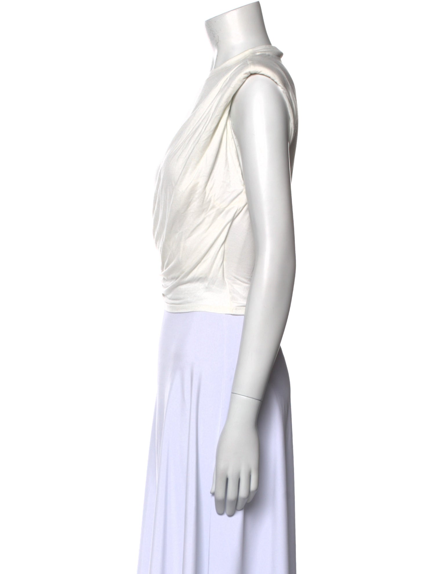 Jonathan Simkhai Cowl Neck Sleeveless Crop Top