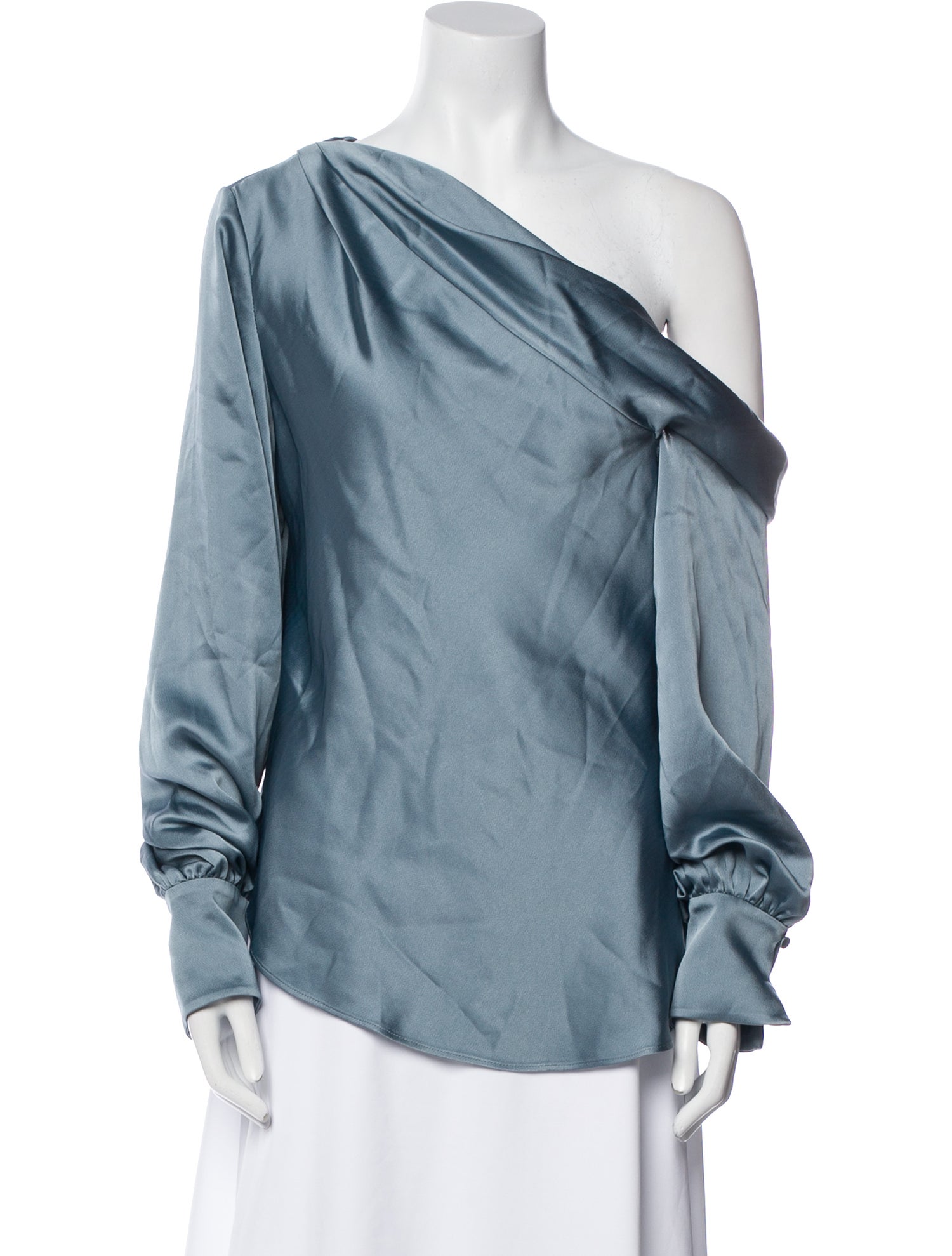 Jonathan Simkhai One-Shoulder Long Sleeve Blouse