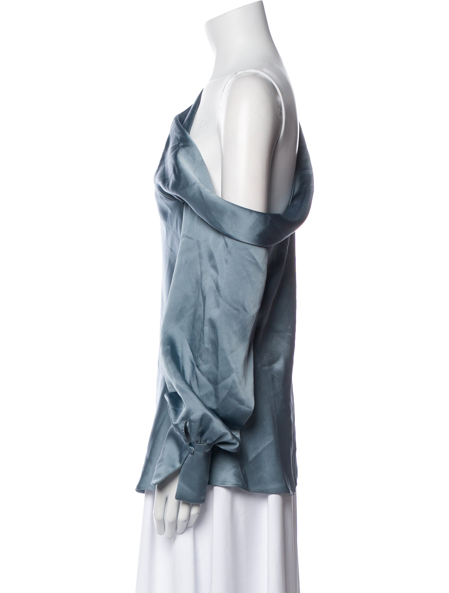 Jonathan Simkhai One-Shoulder Long Sleeve Blouse