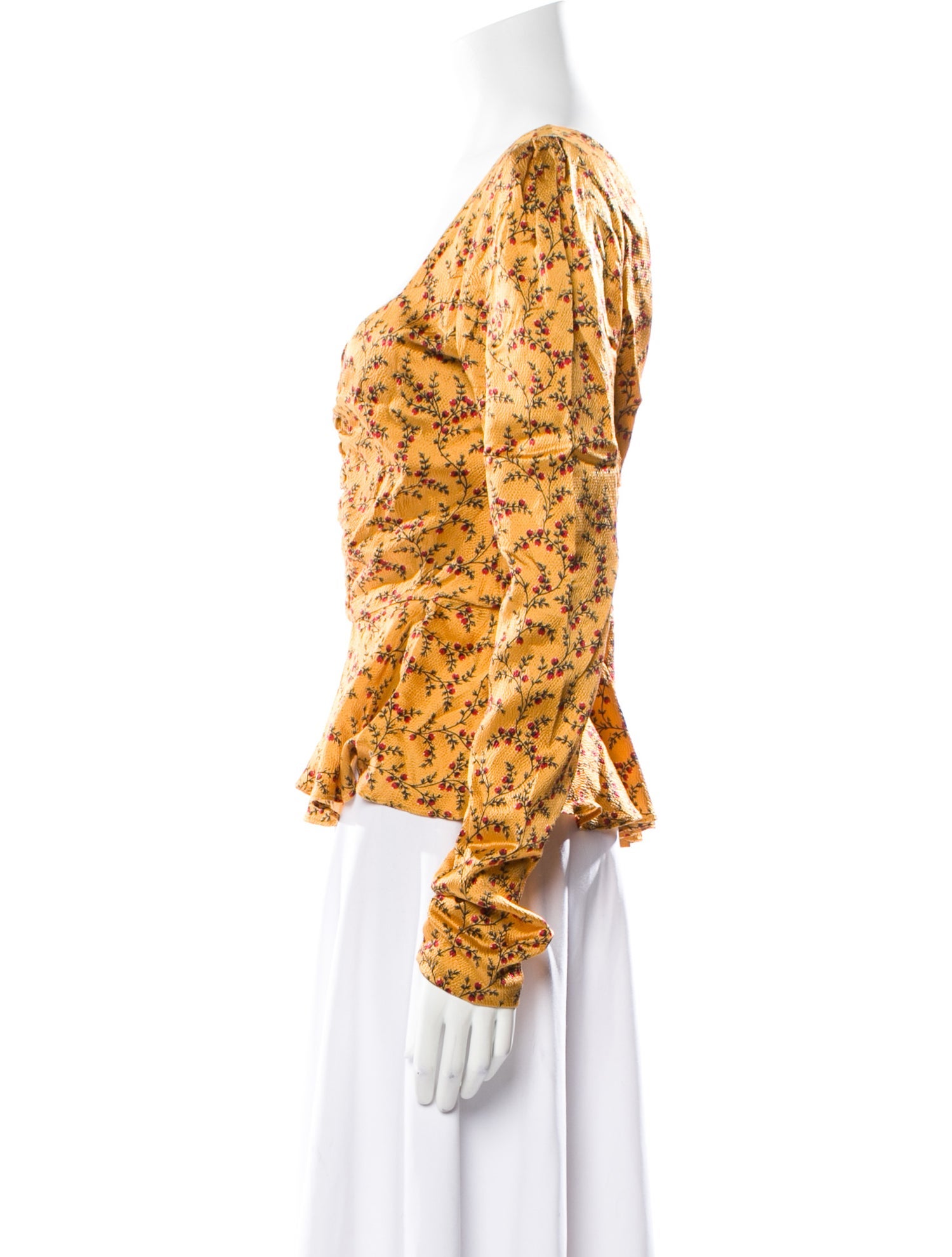 Jonathan Simkhai Silk Floral Print Blouse