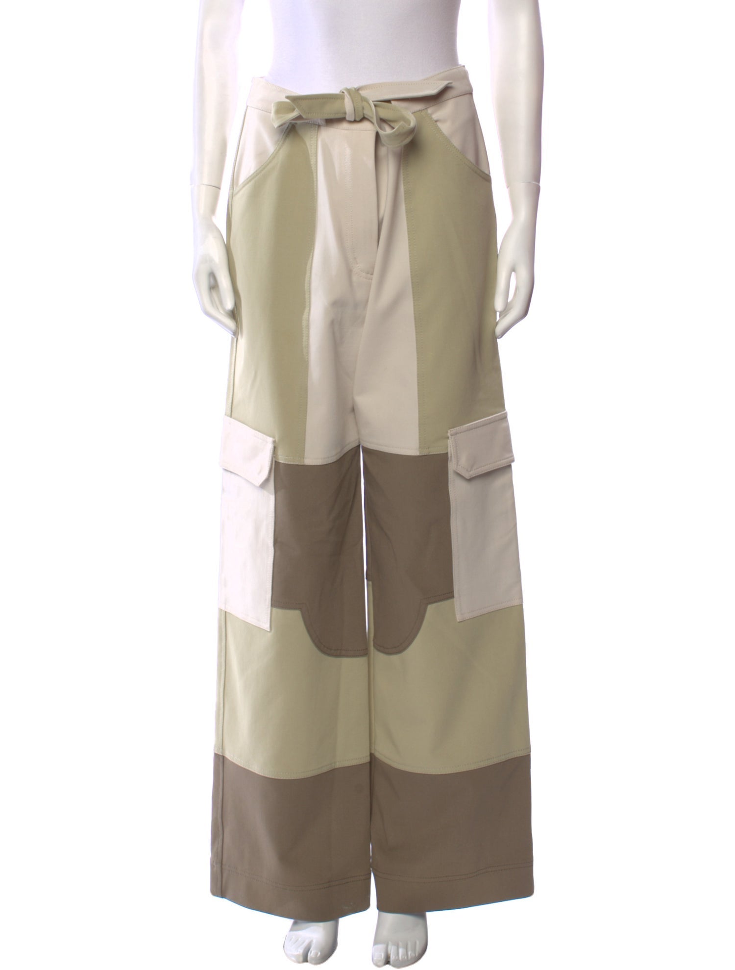 Jonathan Simkhai Colorblock Pattern Wide Leg Pants