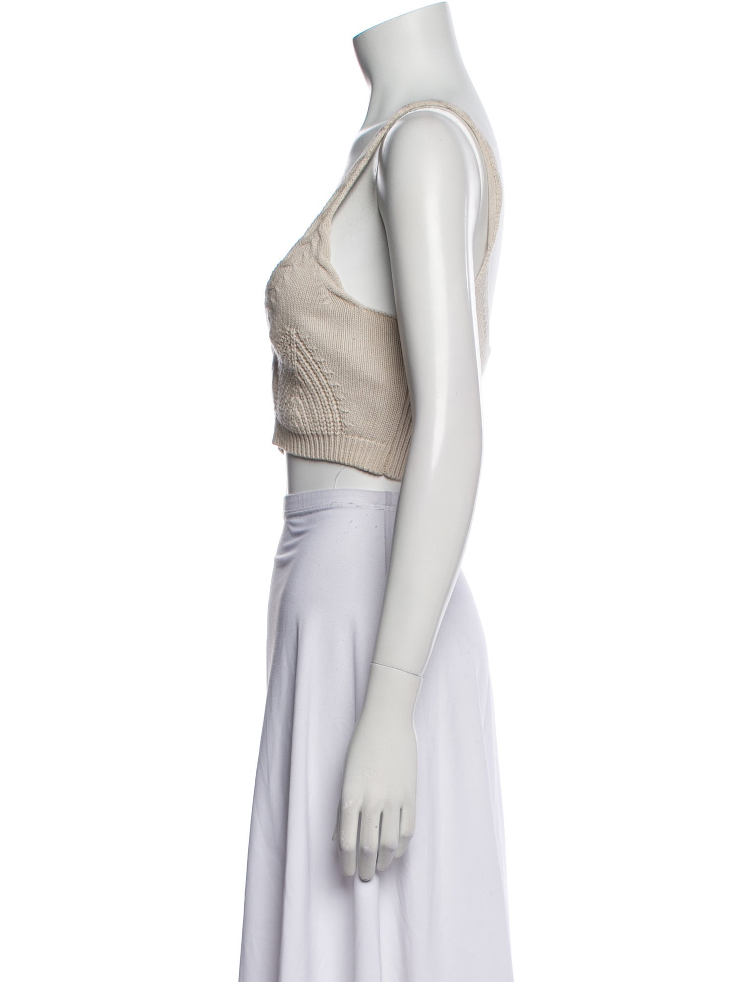 Jonathan Simkhai V-Neck Sleeveless Crop Top