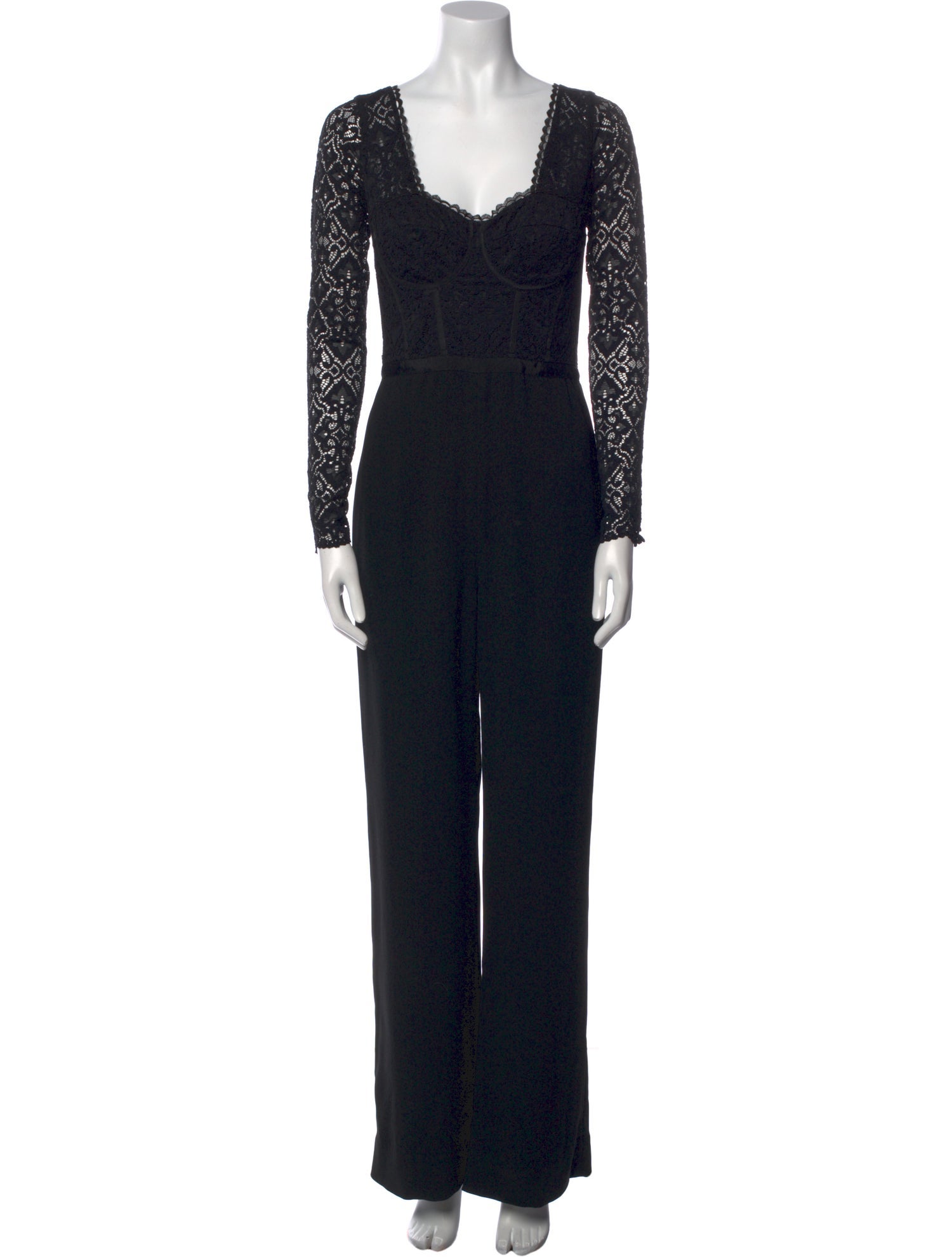 Jonathan Simkhai Lace Pattern Scoop Neck Jumpsuit