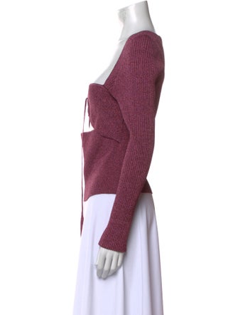 Jonathan Simkhai Square Neckline Long Sleeve Crop Top