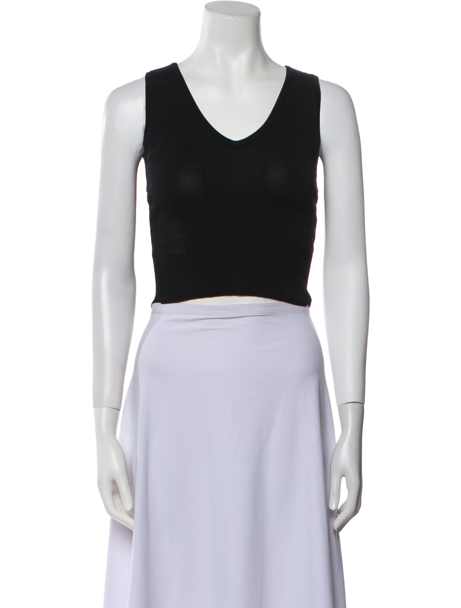 Jonathan Simkhai V-Neck Sleeveless Crop Top