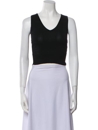 Jonathan Simkhai V-Neck Sleeveless Crop Top