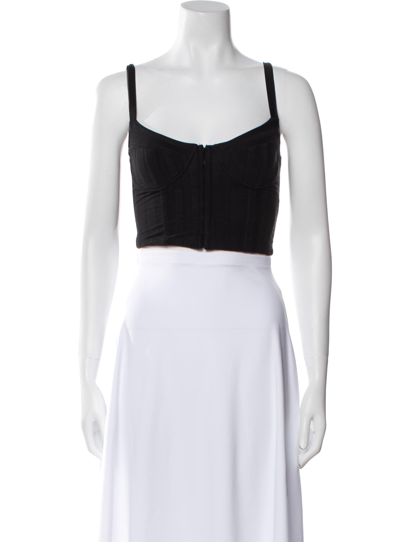 Jonathan Simkhai Square Neckline Sleeveless Crop Top