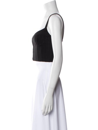 Jonathan Simkhai Square Neckline Sleeveless Crop Top