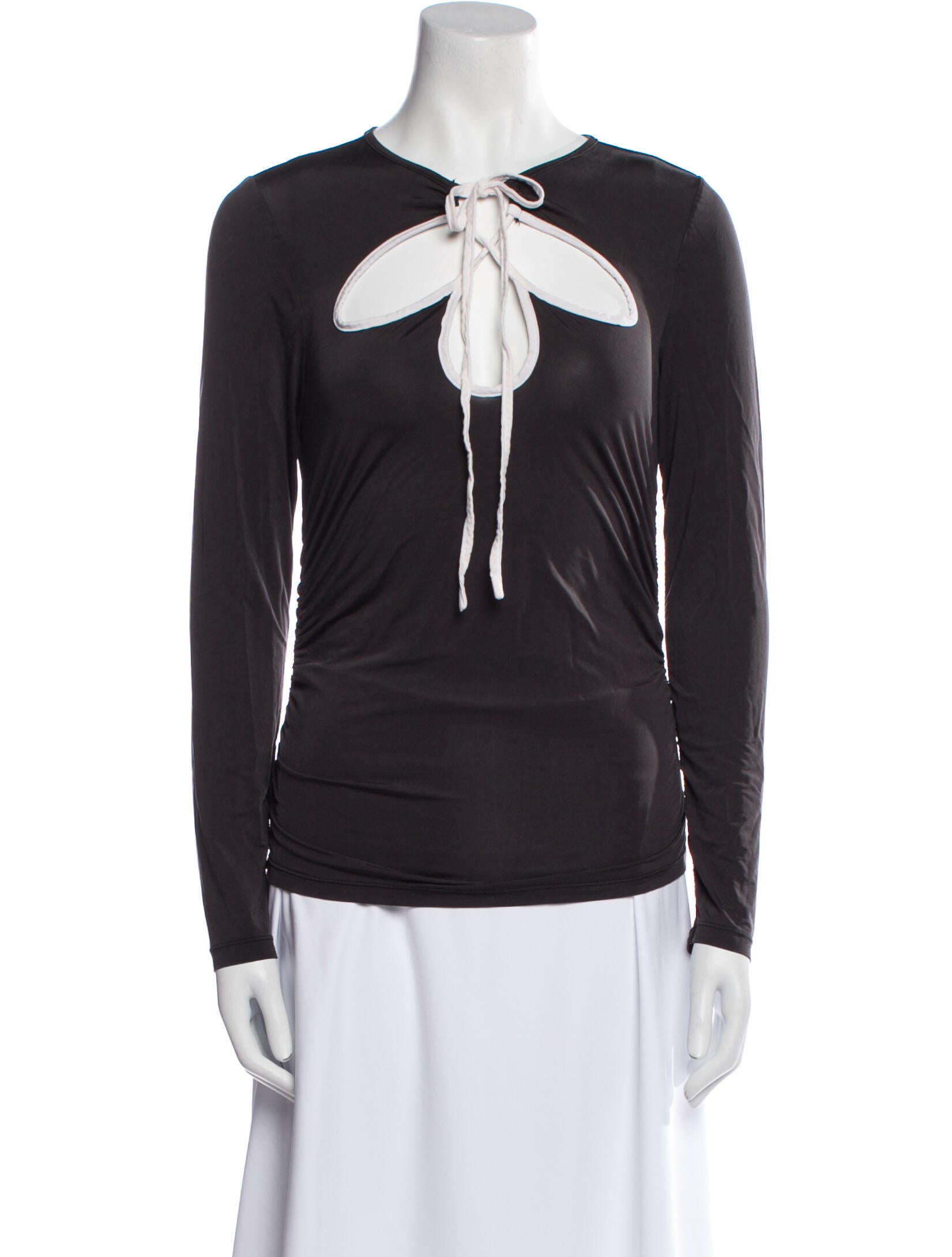 Jonathan Simkhai V-Neck Long Sleeve Blouse