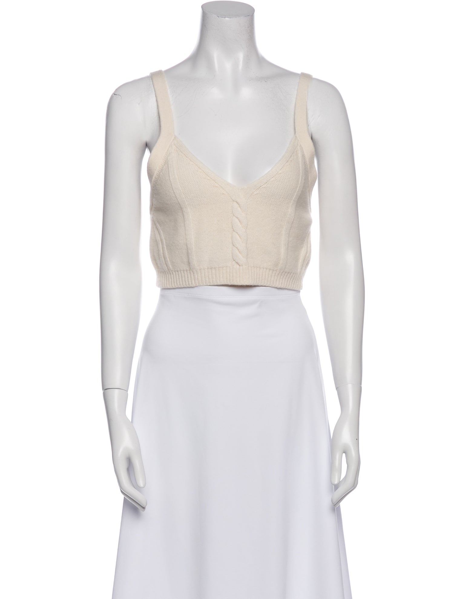 Jonathan Simkhai Wool V-Neck Crop Top