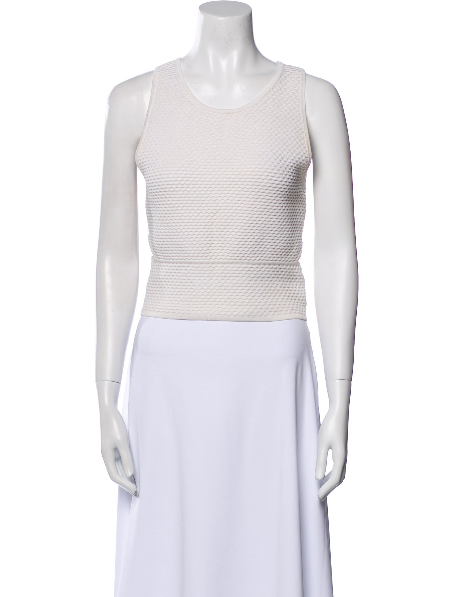 Jonathan Simkhai Scoop Neck Sleeveless Crop Top