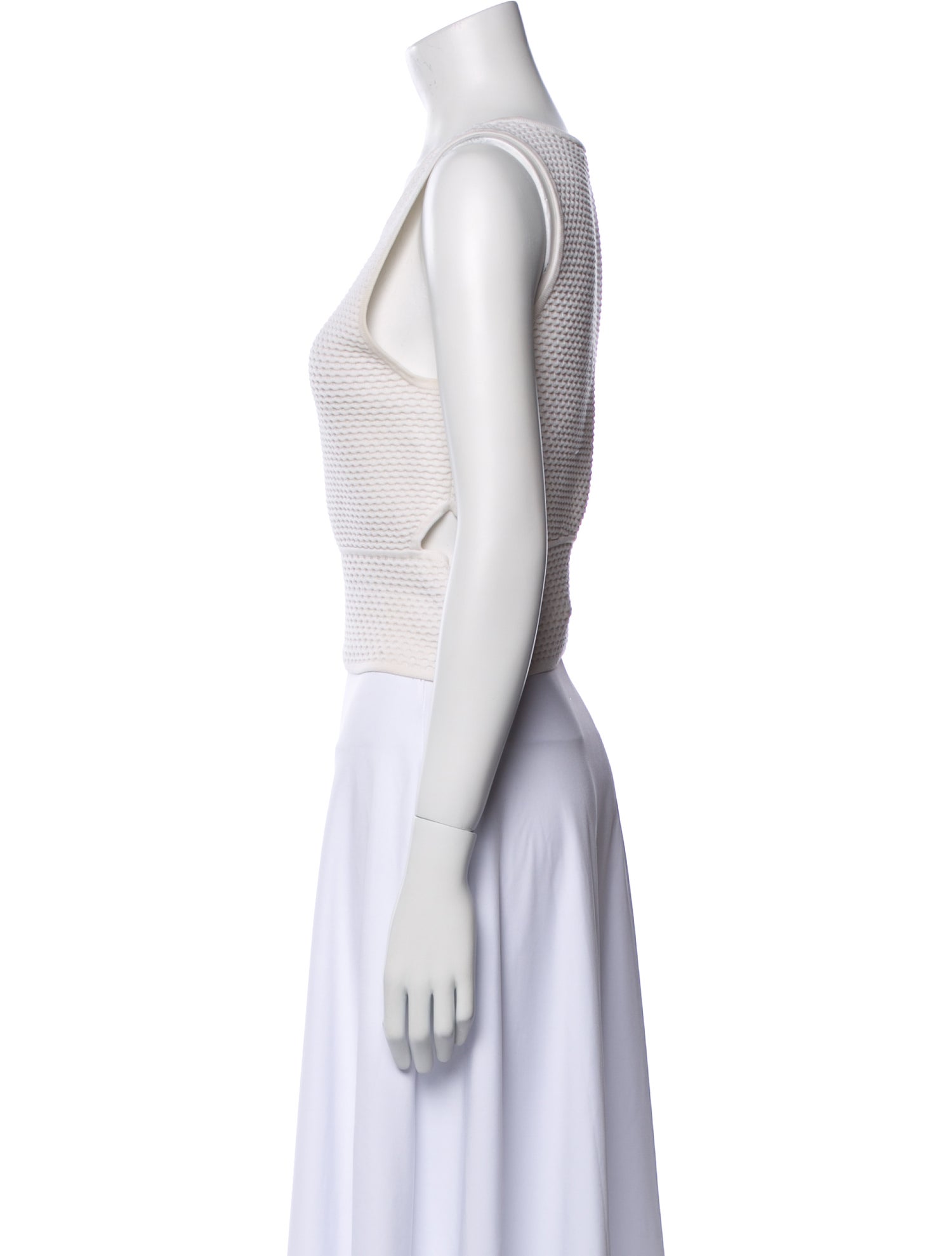 Jonathan Simkhai Scoop Neck Sleeveless Crop Top