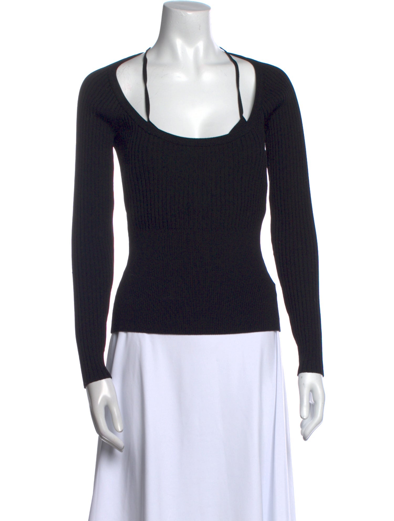 Jonathan Simkhai Scoop Neck Long Sleeve Top