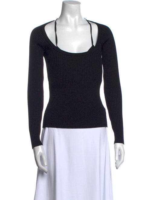 Jonathan Simkhai Scoop Neck Long Sleeve Top