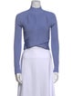 Jonathan Simkhai Mock Neck Long Sleeve Crop Top