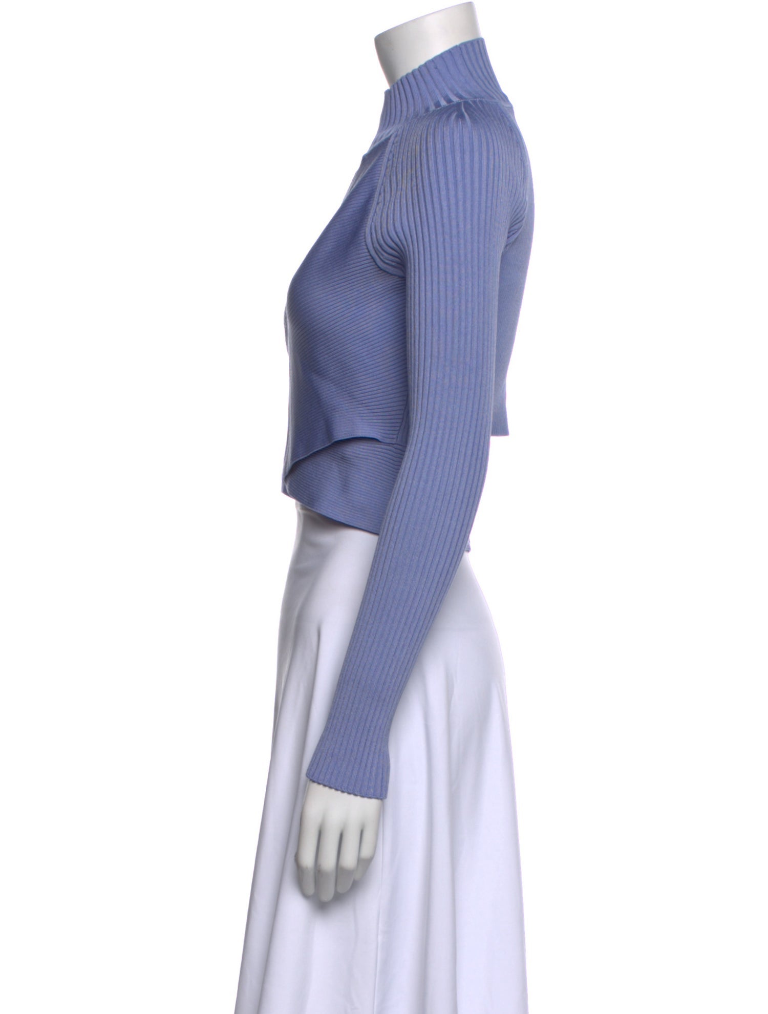 Jonathan Simkhai Mock Neck Long Sleeve Crop Top