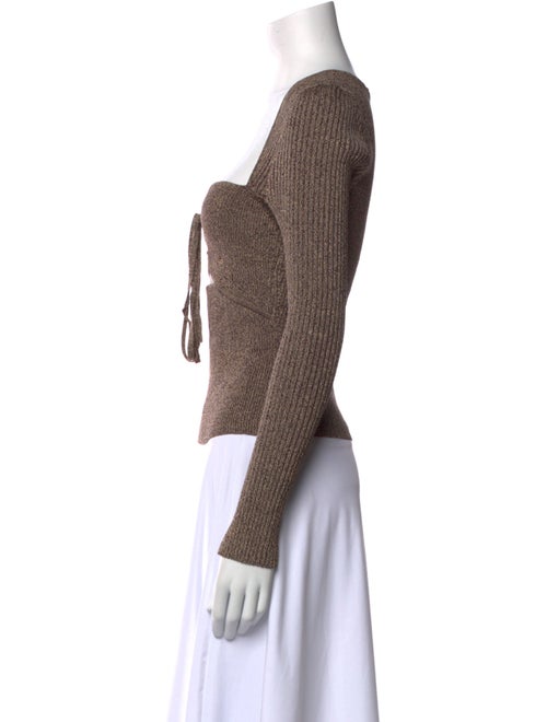 Jonathan Simkhai Printed Square Neckline Crop Top