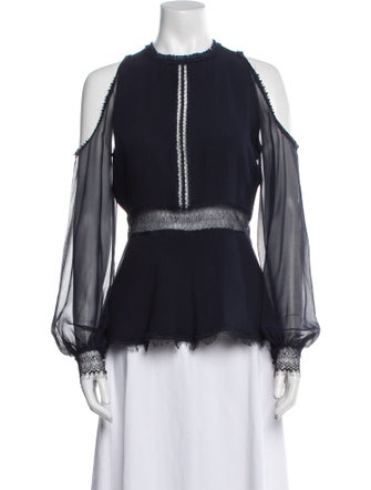 Jonathan Simkhai Silk Crew Neck Blouse