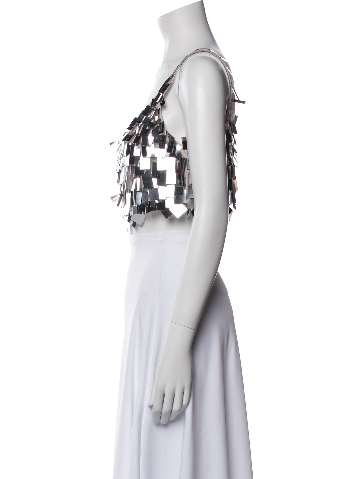 Jonathan Simkhai Nylon Scoop Neck Crop Top w/ Tags