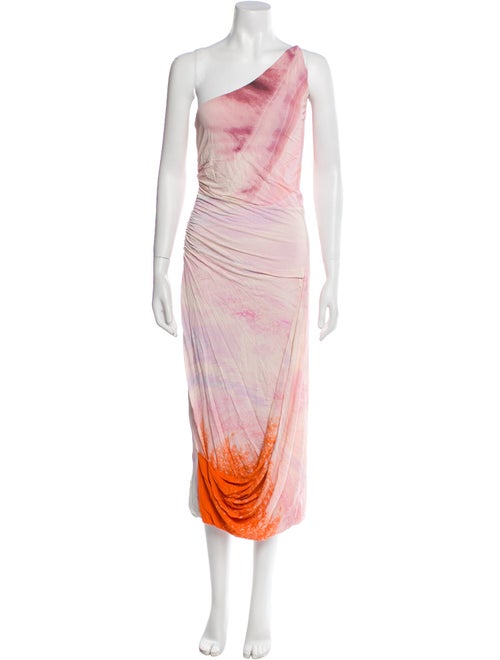 Jonathan Simkhai Tie-Dye Print Midi Length Dress