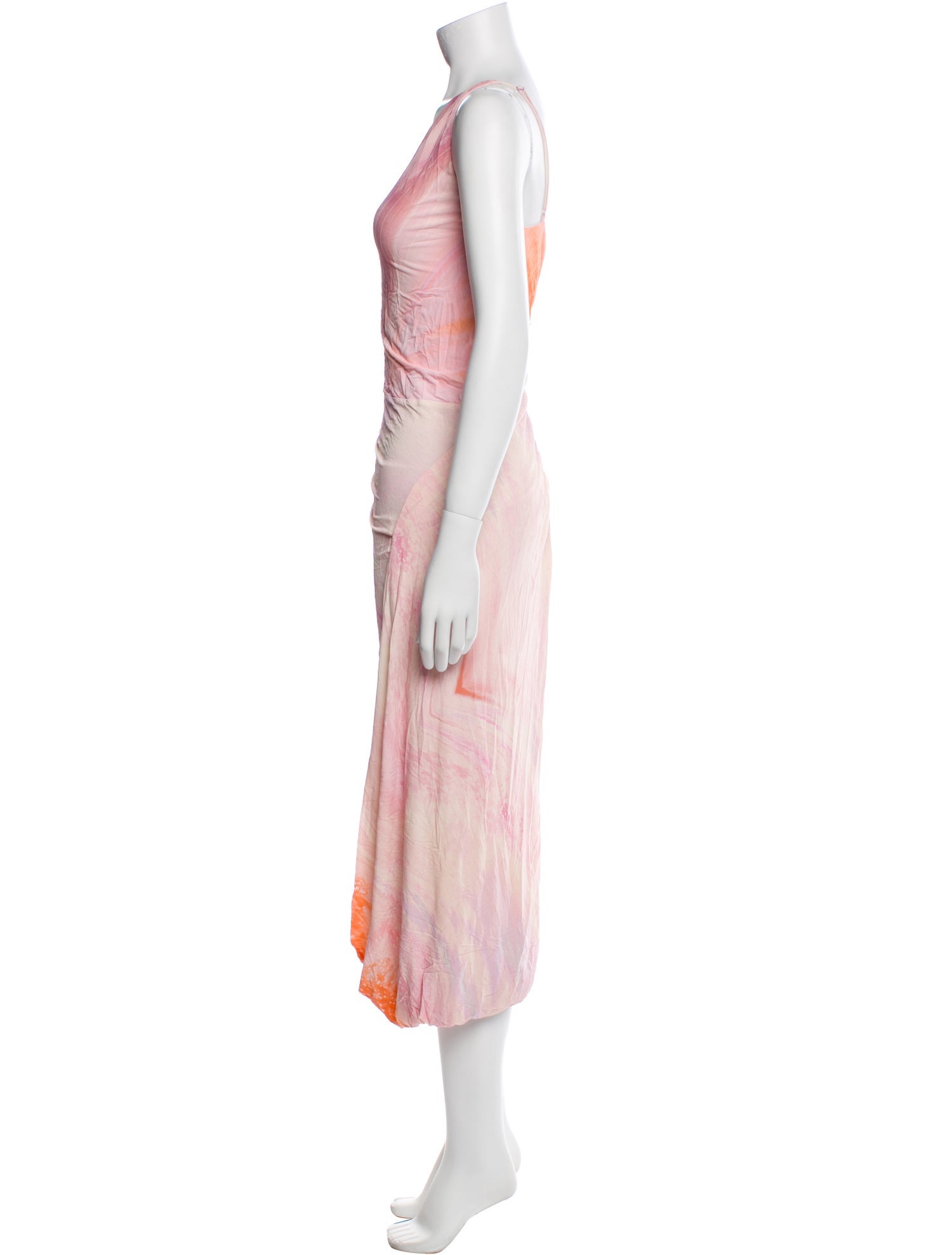 Jonathan Simkhai Tie-Dye Print Midi Length Dress