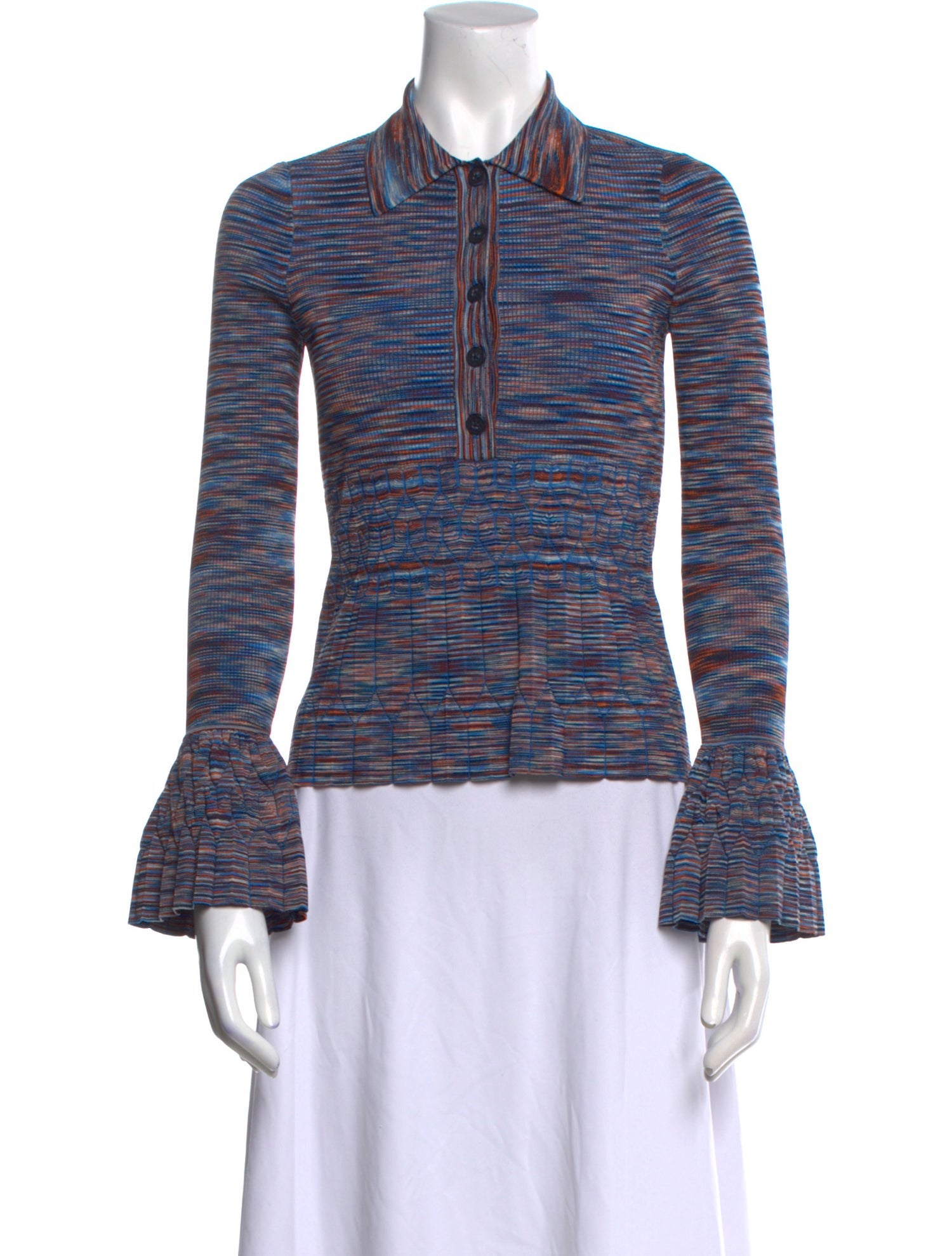 Jonathan Simkhai Printed Long Sleeve Polo